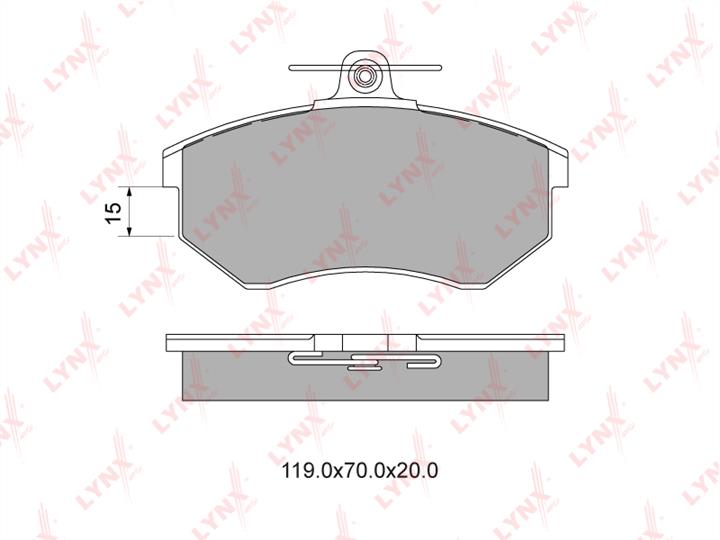 LYNXauto BD-1207 Brake Pad Set, disc brake BD1207