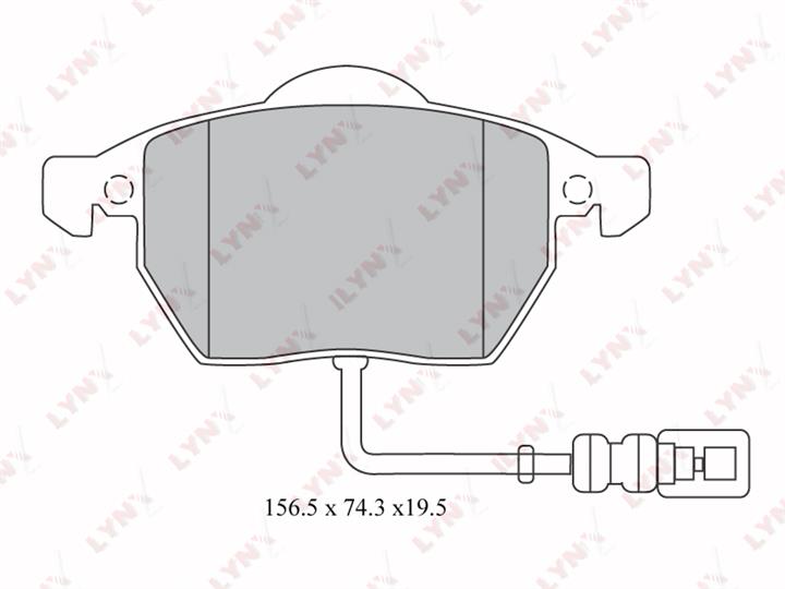 LYNXauto BD-1212 Brake Pad Set, disc brake BD1212