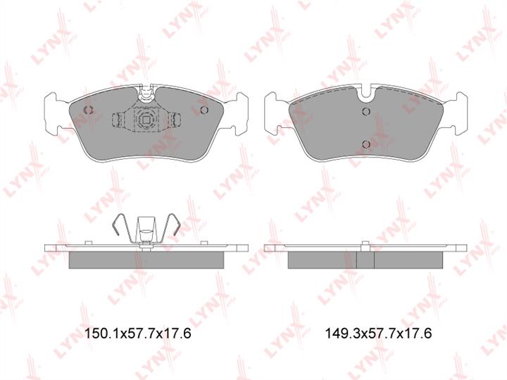 LYNXauto BD-1422 Brake Pad Set, disc brake BD1422