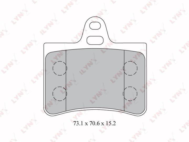 LYNXauto BD-2210 Brake Pad Set, disc brake BD2210