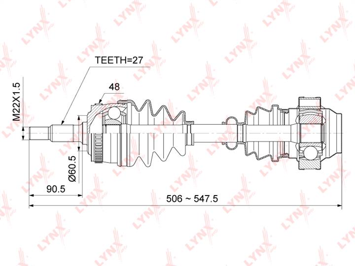 LYNXauto CD-5303A Drive shaft CD5303A