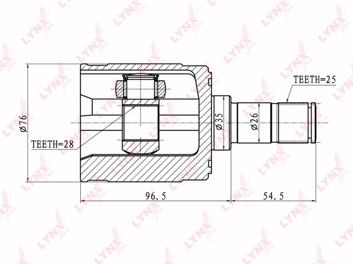 LYNXauto CI-3401 CV joint CI3401