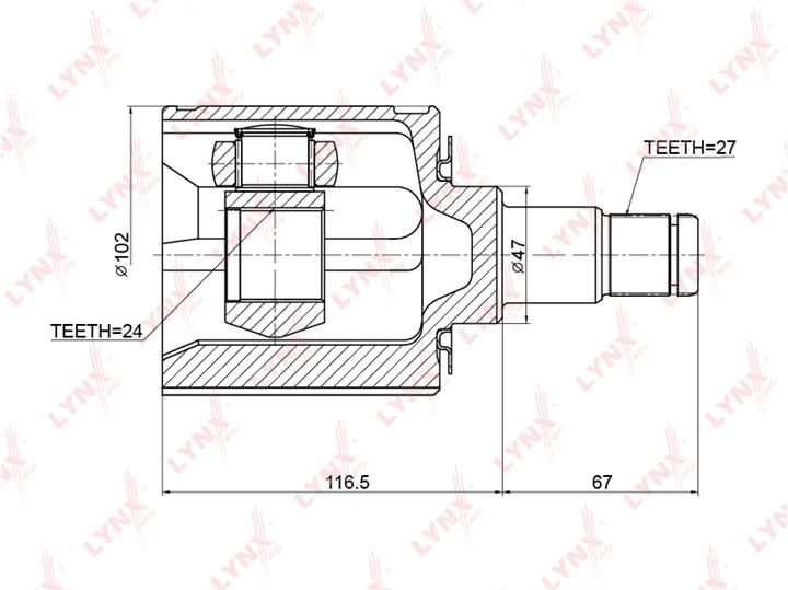 LYNXauto CI-3720 CV joint CI3720