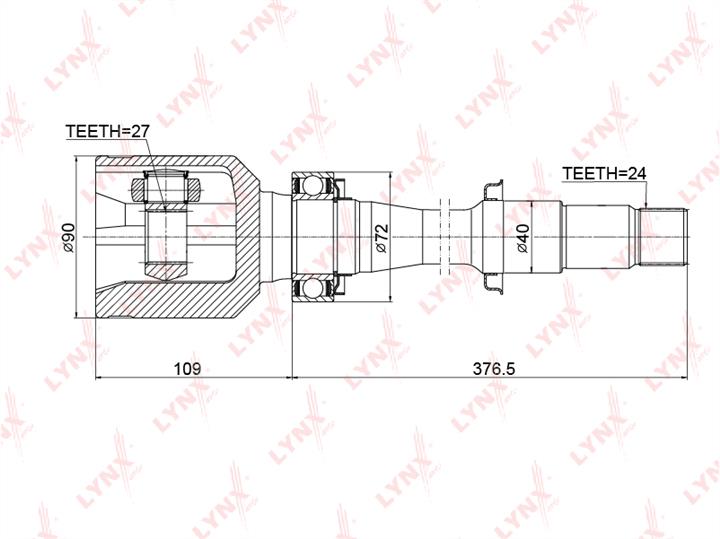 LYNXauto CI-3722 CV joint CI3722