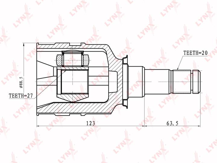 LYNXauto CI-7501 CV joint CI7501