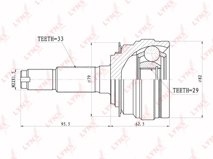 LYNXauto CO-1801 CV joint CO1801