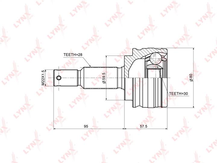 LYNXauto CO-3642 CV joint CO3642