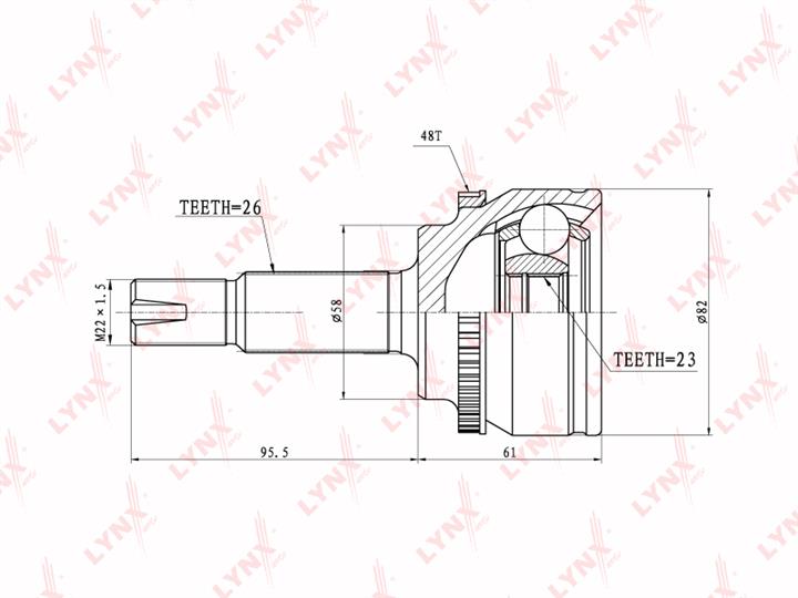 LYNXauto CO-3646A CV joint CO3646A