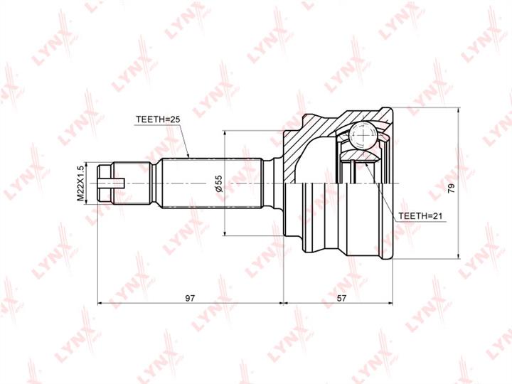 LYNXauto CO-3656 CV joint CO3656