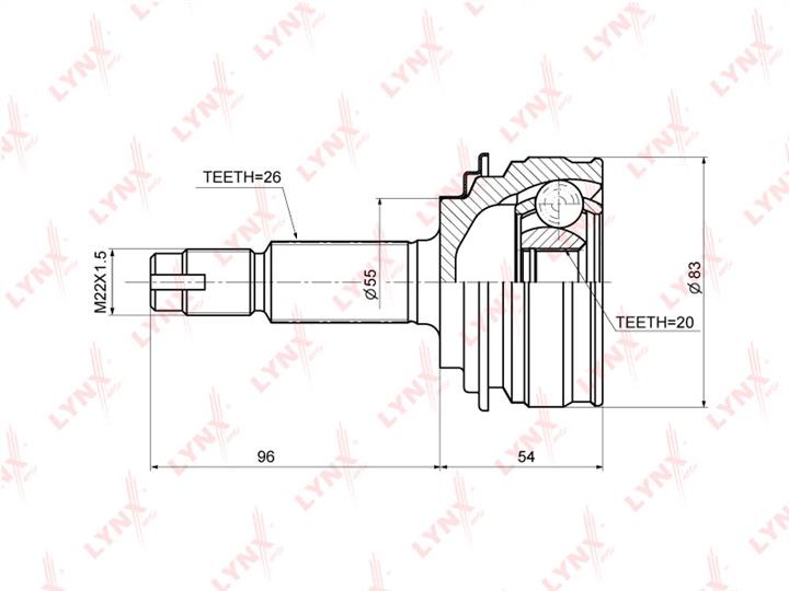 LYNXauto CO-3683 CV joint CO3683