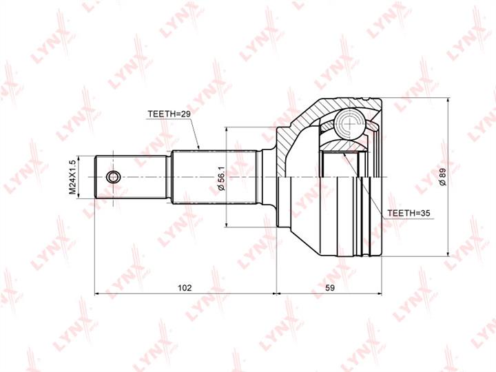 LYNXauto CO-3703 CV joint CO3703