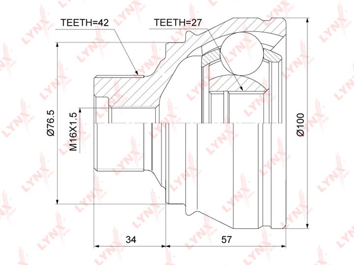 LYNXauto CO-3829 CV joint CO3829