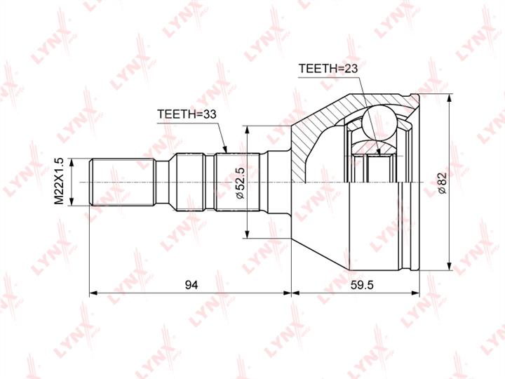 LYNXauto CO-3831 CV joint CO3831