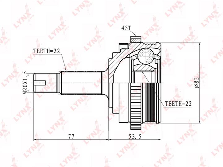 LYNXauto CO-4605A CV joint CO4605A