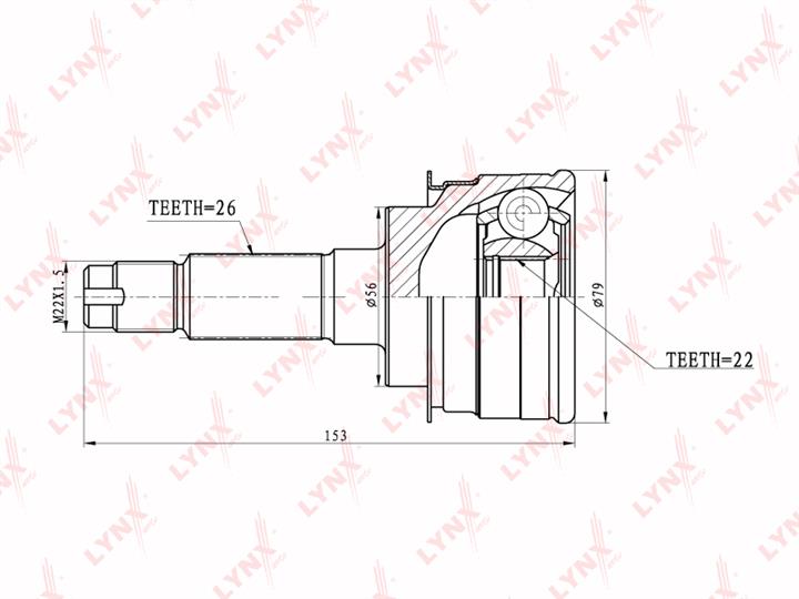 LYNXauto CO-5100 CV joint CO5100