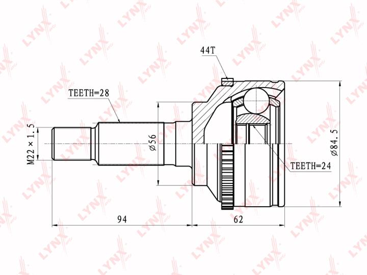 LYNXauto CO-5112A CV joint CO5112A