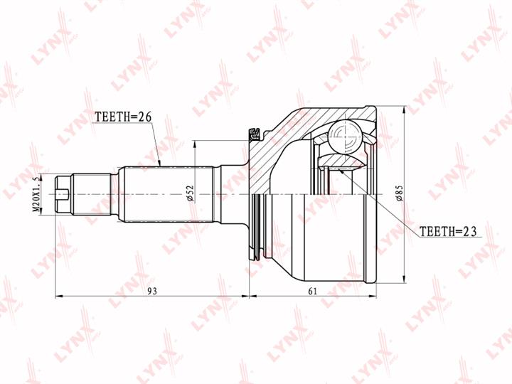 LYNXauto CO-5115 CV joint CO5115