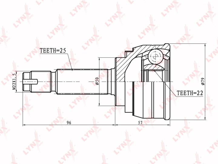 LYNXauto CO-5500 CV joint CO5500