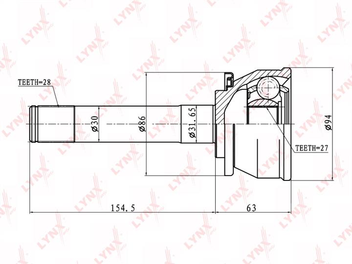 LYNXauto CO-5512 CV joint CO5512