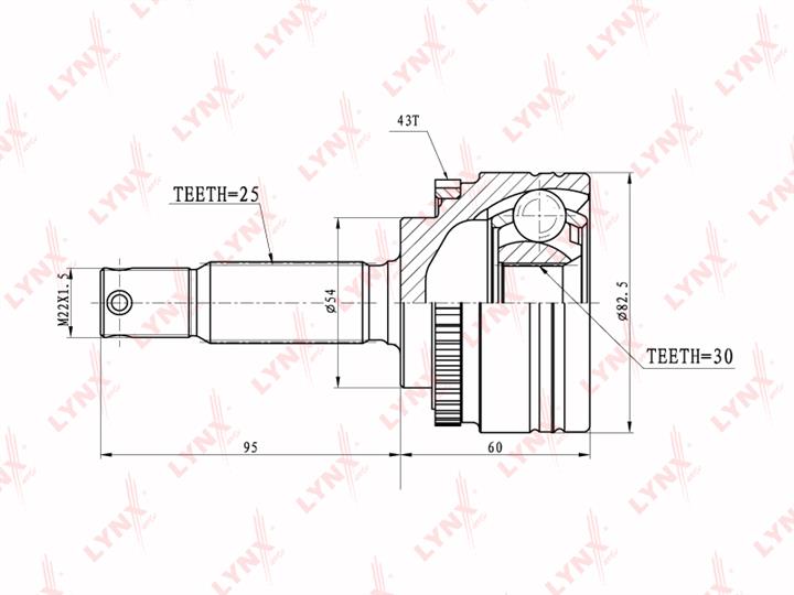 LYNXauto CO-5513A CV joint CO5513A