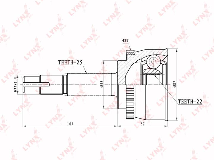 LYNXauto CO-5702A CV joint CO5702A