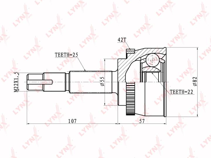 LYNXauto CO-5724A CV joint CO5724A