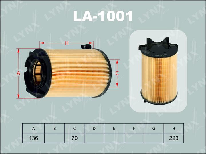 LYNXauto LA-1001 Air filter LA1001