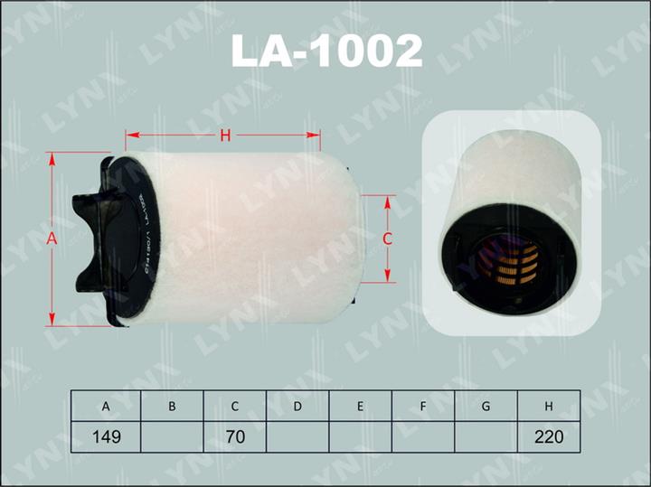 LYNXauto LA-1002 Air filter LA1002
