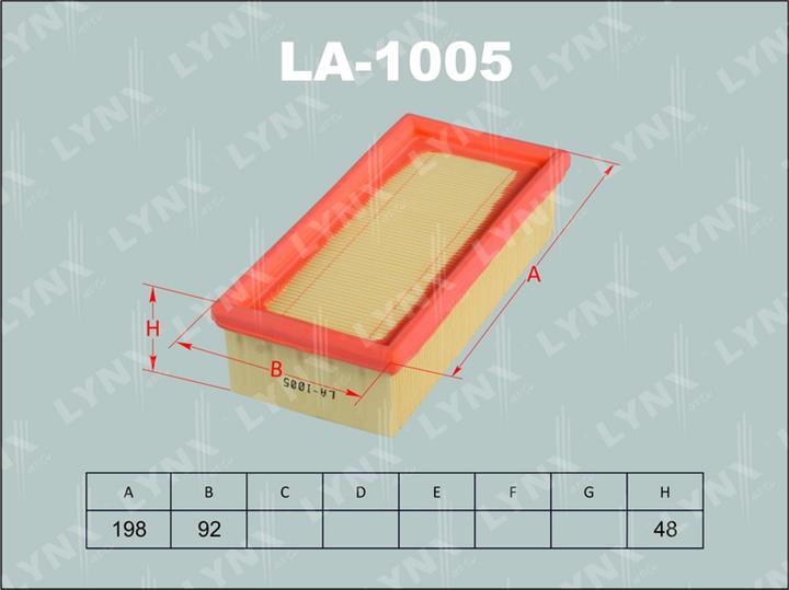 LYNXauto LA-1005 Air filter LA1005