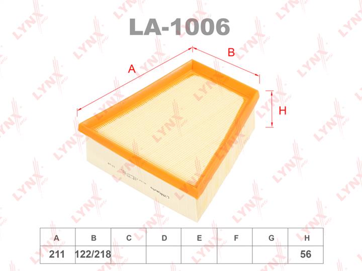 LYNXauto LA-1006 Air filter LA1006
