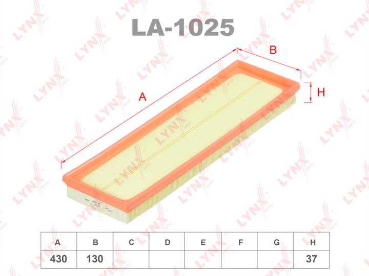 LYNXauto LA-1025 Air filter LA1025