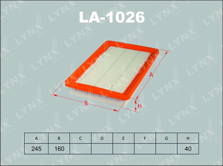 LYNXauto LA-1026 Air filter LA1026