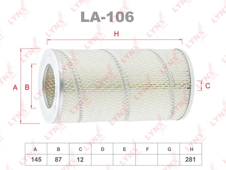 LYNXauto LA-106 Air filter LA106