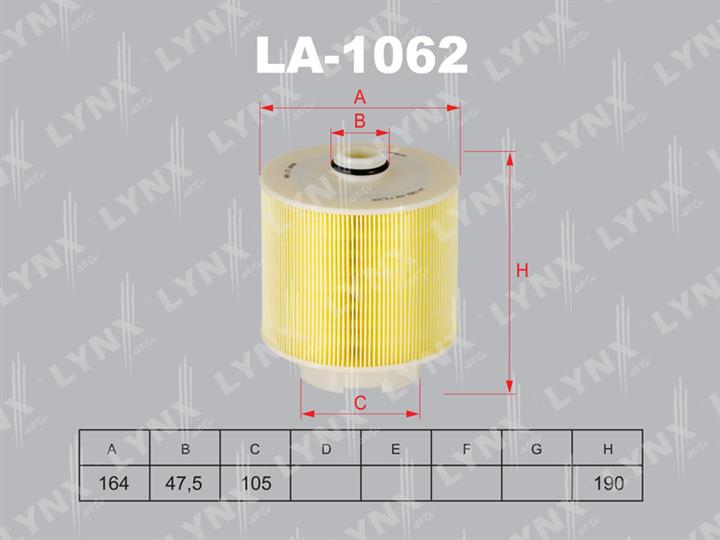 LYNXauto LA-1062 Air filter LA1062