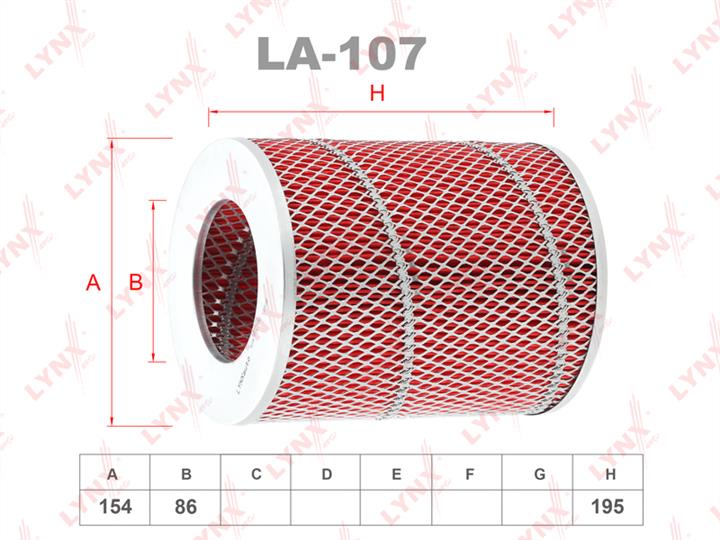 LYNXauto LA-107 Air filter LA107