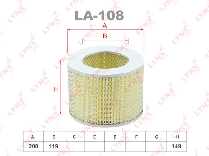 LYNXauto LA-108 Air filter LA108