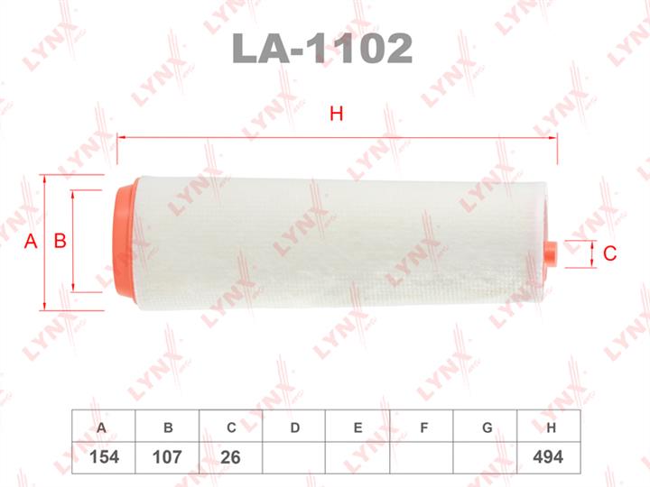 LYNXauto LA-1102 Air filter LA1102