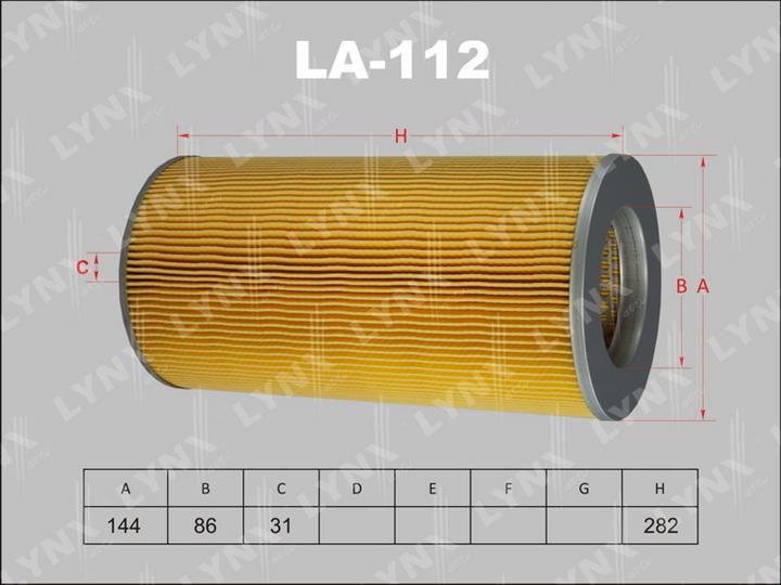LYNXauto LA-112 Air filter LA112
