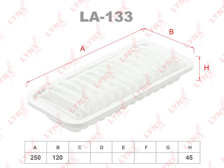 LYNXauto LA-133 Air filter LA133