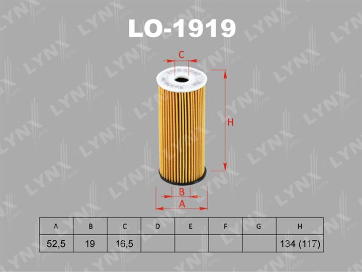 LYNXauto LO-1919 Oil Filter LO1919
