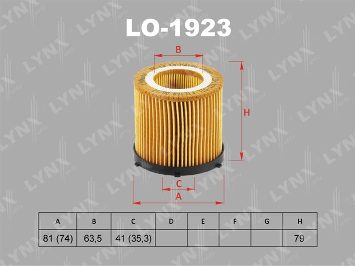 LYNXauto LO-1923 Oil Filter LO1923