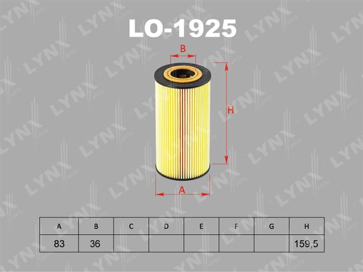 LYNXauto LO-1925 Oil Filter LO1925