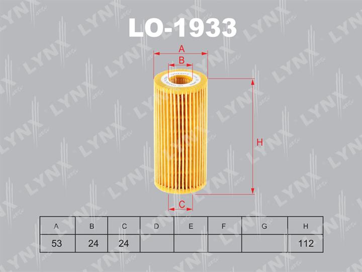 LYNXauto LO-1933 Oil Filter LO1933