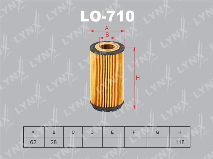 LYNXauto LO-710 Oil Filter LO710