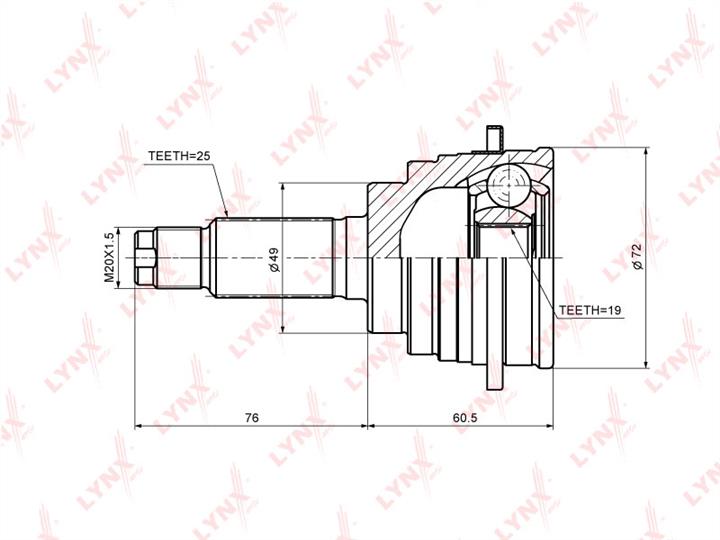 LYNXauto CO-7328 CV joint CO7328