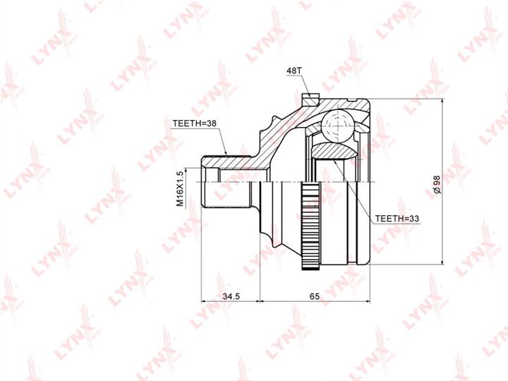 LYNXauto CO-8023A CV joint CO8023A