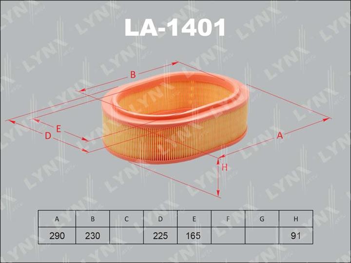 LYNXauto LA-1401 Air filter LA1401