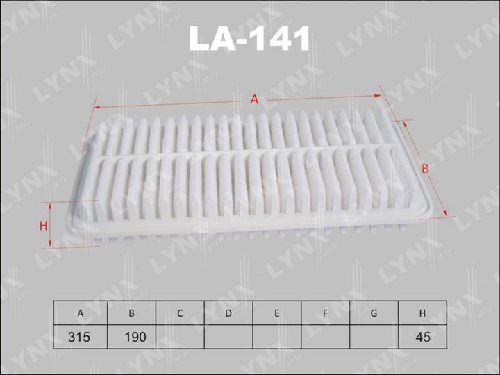 LYNXauto LA-141 Air filter LA141