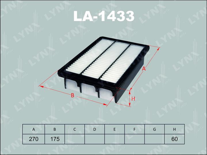 LYNXauto LA-1433 Air filter LA1433