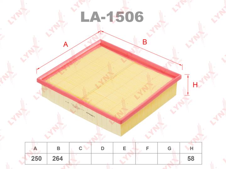 LYNXauto LA-1506 Air filter LA1506